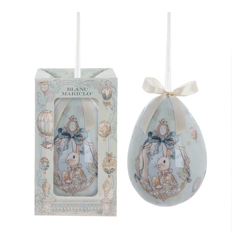 BLANC MARICLÒ Scatola con Uovo Pasquale "ROCOCO COLLECTION" h 14 cm