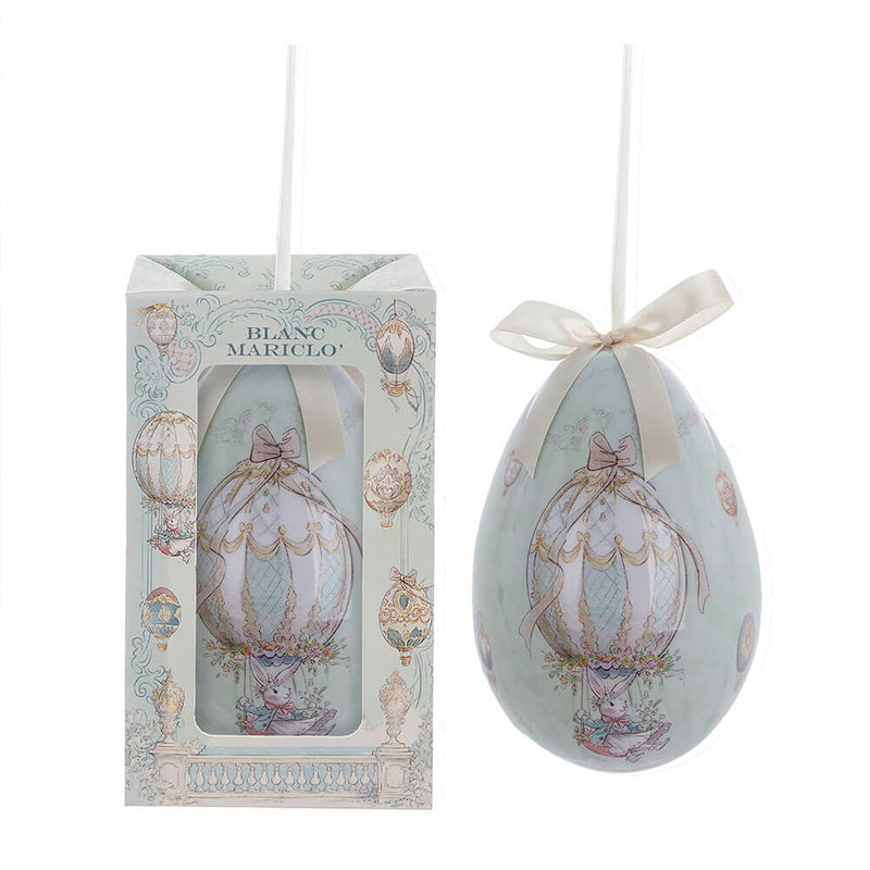 BLANC MARICLÒ Scatola con Uovo Pasquale "ROCOCO COLLECTION" h 14 cm