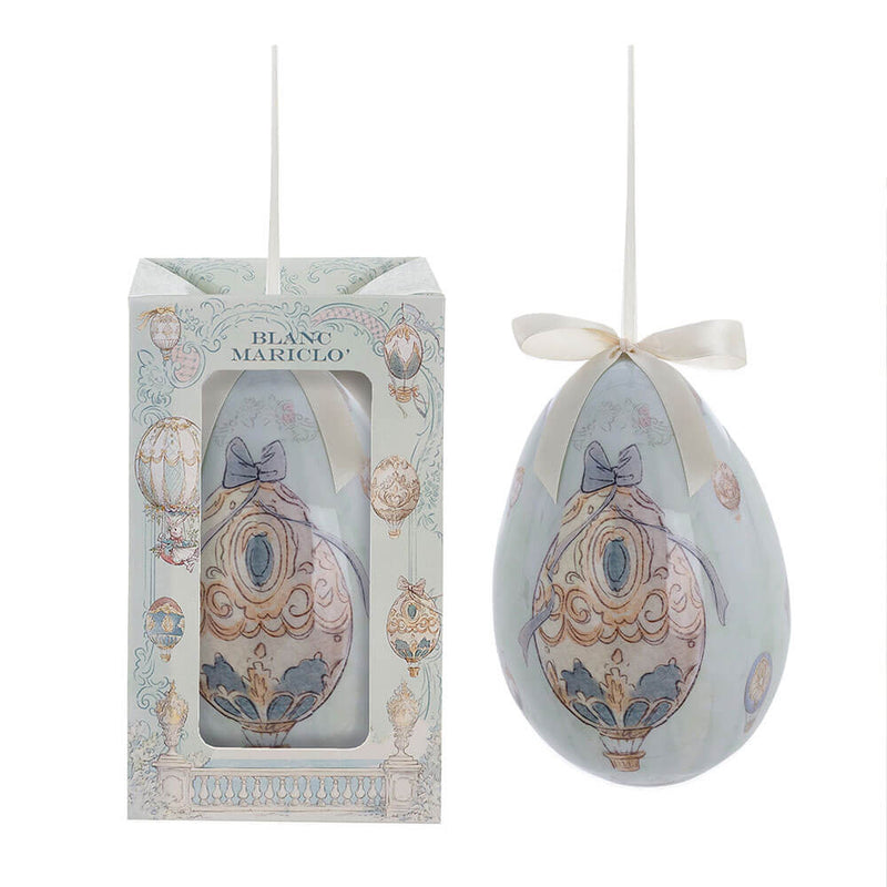 BLANC MARICLÒ Scatola con Uovo Pasquale "ROCOCO COLLECTION" h 14 cm