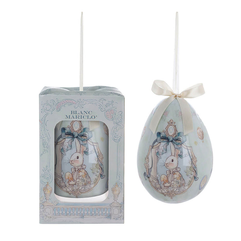 BLANC MARICLÒ Scatola con Uovo Pasquale "ROCOCO COLLECTION" h 21 cm