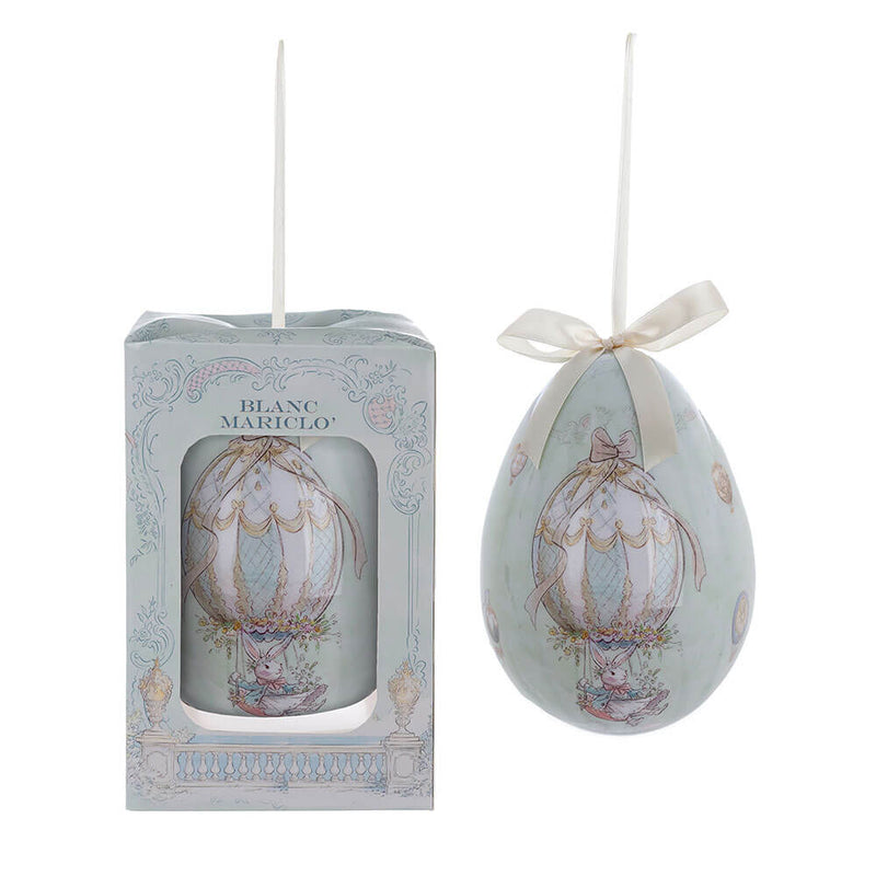 BLANC MARICLÒ Scatola con Uovo Pasquale "ROCOCO COLLECTION" h 21 cm