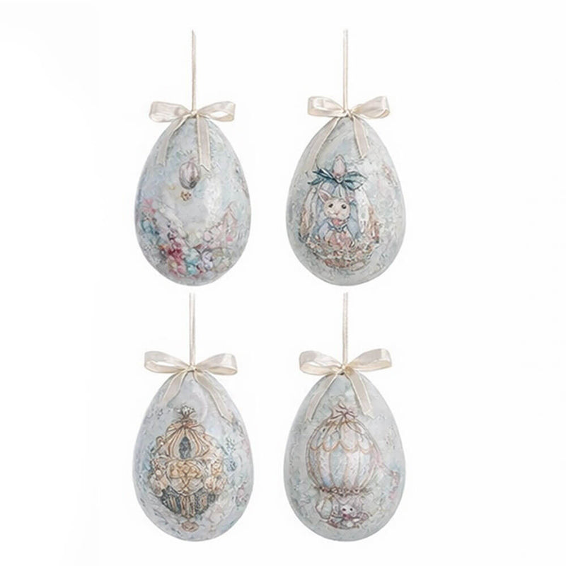 BLANC MARICLÒ Set 8 Uova Pasquali con Scatola "ROCOCO COLLECTION"