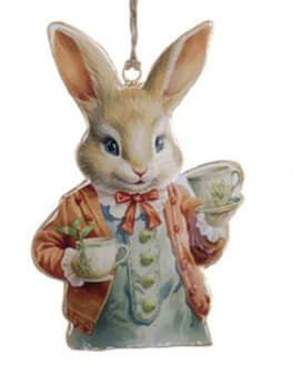 BLANC MARICLÒ Decorazione Coniglietti in Latta