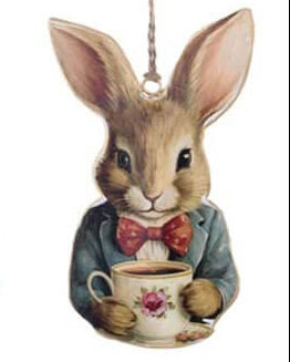 BLANC MARICLÒ Decorazione Coniglietti in Latta