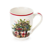 NUVOLE DI STOFFA Tazza Natalizia in Porcellana con Infusore