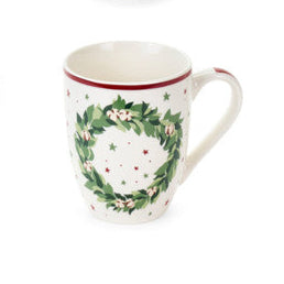 NUVOLE DI STOFFA Tazza Mug Christmas in Porcellana " COMING "