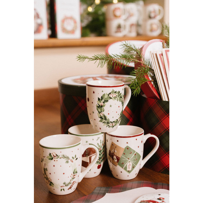 NUVOLE DI STOFFA Tazza Mug Christmas in Porcellana " COMING "