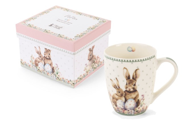 NUVOLE DI STOFFA Tazza in Porcellana con Coniglietto e Scatola "RABBIT PEPEN"