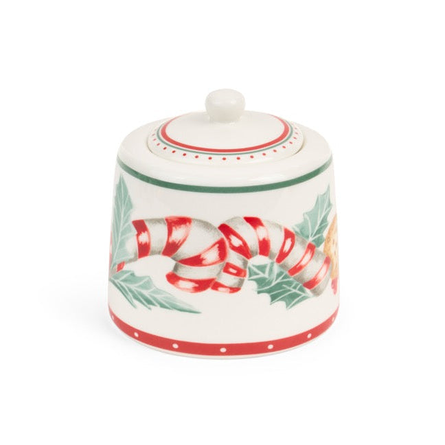 NUVOLE DI STOFFA Zuccheriera in Porcellana "DELICIOUS CHRISTMAS" 270 ml — in Scatola Regalo