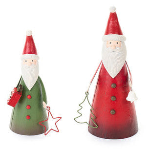 NUVOLE DI STOFFA Set 2 Babbi Natalizi in Metallo con Doni "LA GIOSTRA DI AMELIE"