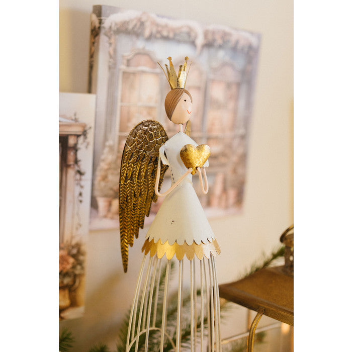 NUVOLE DI STOFFA Set da 2 Angeli Portacandela Forato