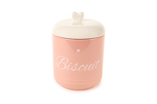 NUVOLE DI STOFFA Barattolo in Porcellana con Scritta Biscuits