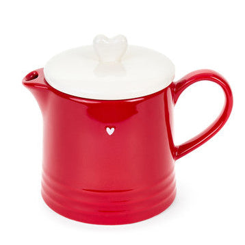 NUVOLE DI STOFFA Teiera Rossa in Porcellana