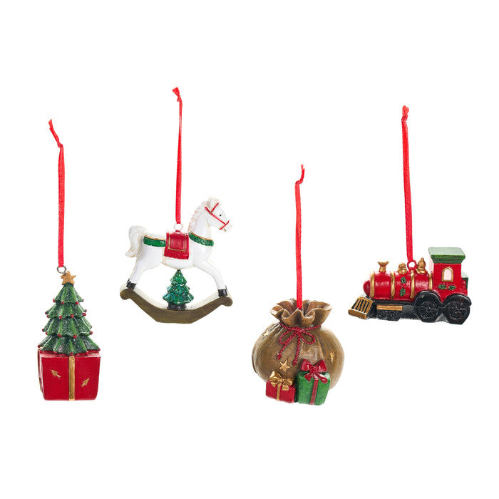 NUVOLE DI STOFFA Ciondoli Natale in Resina