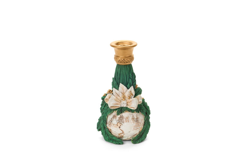 NUVOLE DI STOFFA Portacandela Natalizio Con Sfera Decorata Verde