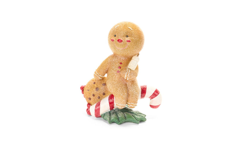 NUVOLE DI STOFFA Omino Di Pan Di Zenzero Glitterato “DELICIOUS CHRISTMAS” 20 Cm