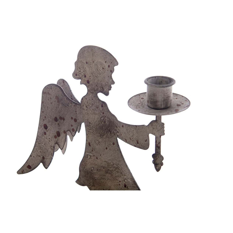 BLANC MARICLÒ Angelo con Portacandela in Metallo H 25,5 " DULCIS MEMORIA "