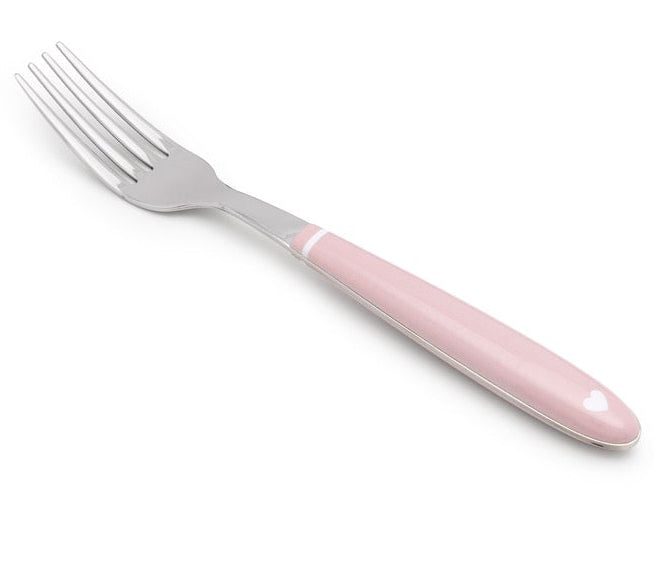 NUVOLE DI STOFFA Set 24 Posate Rosa " DEMETRA "