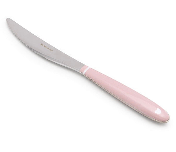 NUVOLE DI STOFFA Set 24 Posate Rosa " DEMETRA "