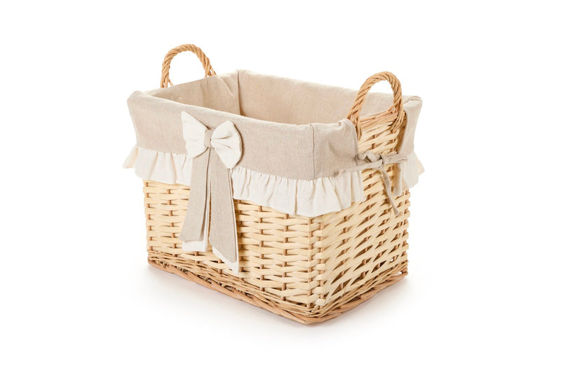 NUVOLE DI STOFFA Set/2 Ceste In Vimini con Manici