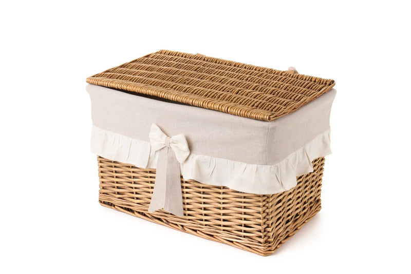 NUVOLE DI STOFFA Cesta Rettangolare con Fiocco