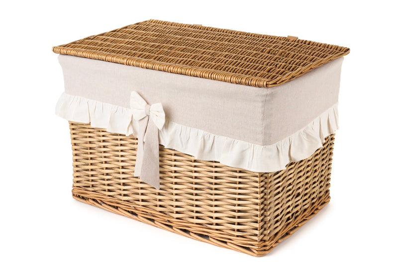 NUVOLE DI STOFFA Cesta Rettangolare con Fiocco