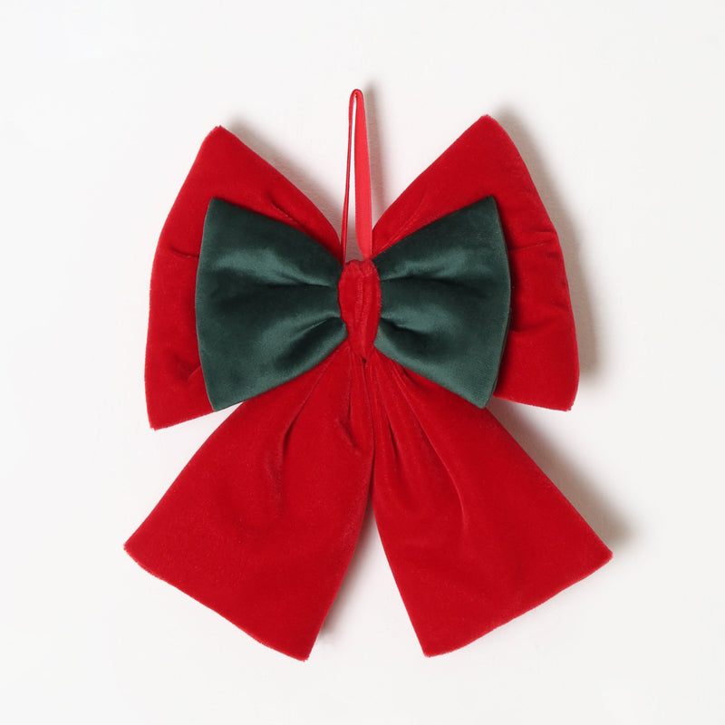 FIORI DI LENA Decoro Fiocco in Velluto Verde o Rosso