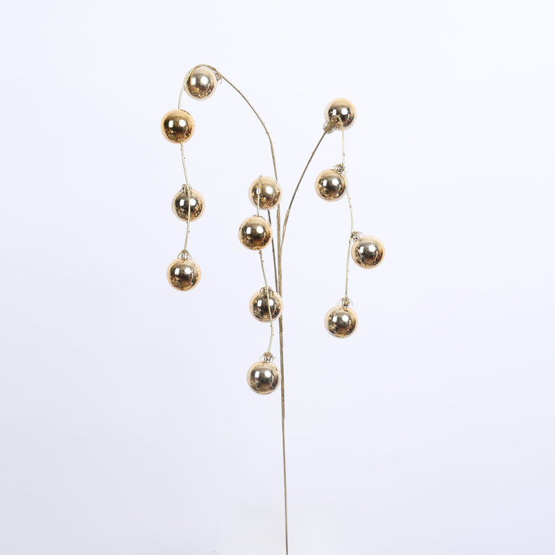 FIORI DI LENA Ramo con 12 o 15 Sferette Dorato