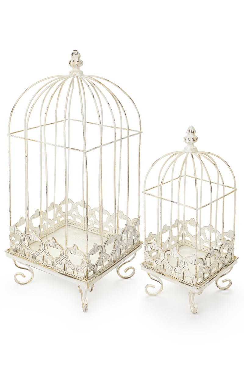 NUVOLE DI STOFFA Gabbia Lanterna in metallo