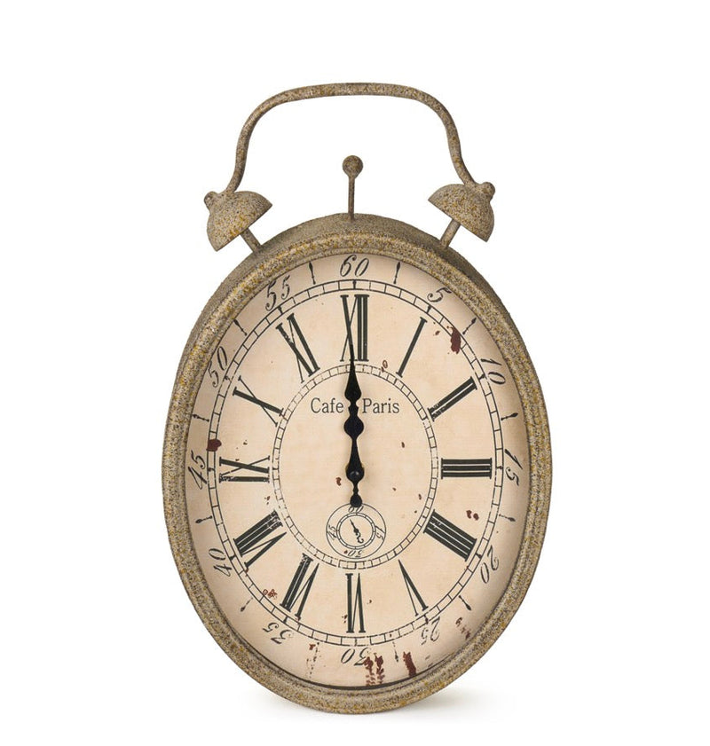 NUVOLE DI STOFFA Orologio da Muro Ovale in Metallo