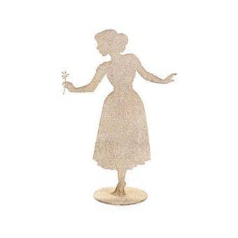 NUVOLE DI STOFFA Sagoma in Metallo con Fiore