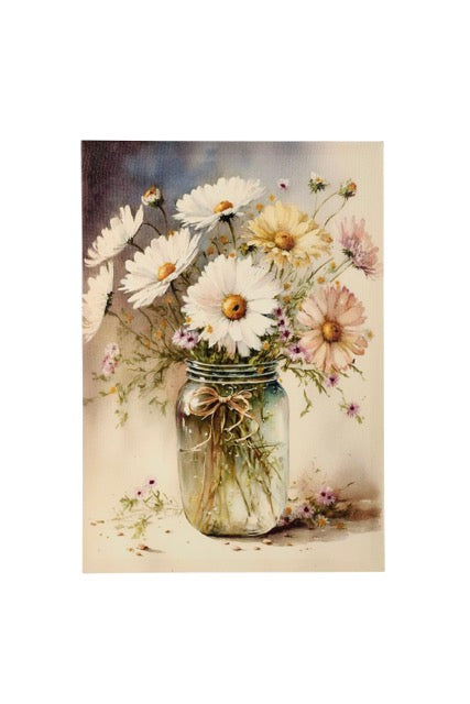 NUVOLE DI STOFFA Quadro con Vaso di Fiori