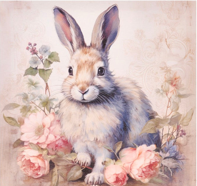 NUVOLE DI STOFFA Quadro con Coniglio