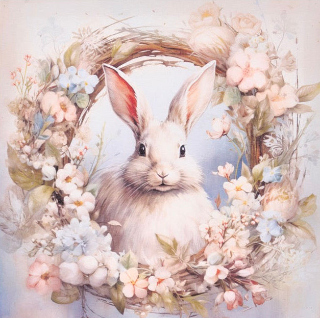 NUVOLE DI STOFFA Quadro con Coniglio