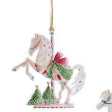 NUVOLE DI STOFFA Decoro Natalizio Cavallo "LA GIOSTRA DI AMELIE" in Metallo