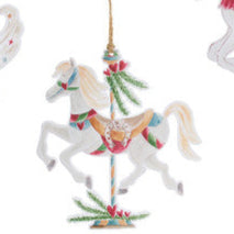NUVOLE DI STOFFA Decoro Natalizio Cavallo "LA GIOSTRA DI AMELIE" in Metallo