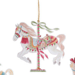 NUVOLE DI STOFFA Decoro Natalizio Cavallo "LA GIOSTRA DI AMELIE" in Metallo
