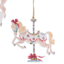 NUVOLE DI STOFFA Decoro Natalizio Cavallo "LA GIOSTRA DI AMELIE" in Metallo