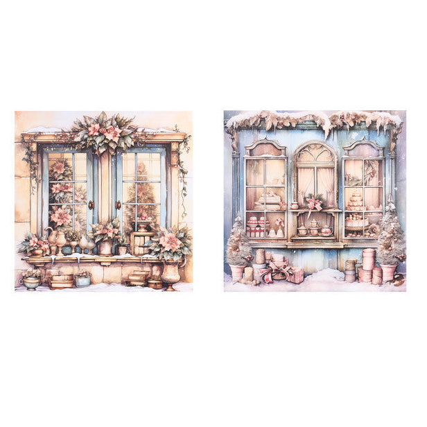 NUVOLE DI STOFFA Coppia Quadri Canvas Finestra