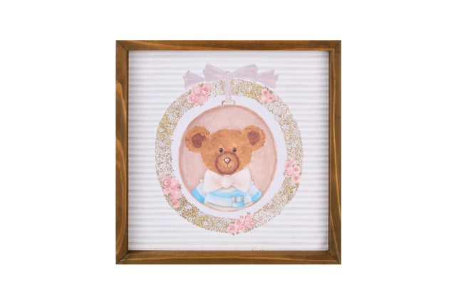 NUVOLE DI STOFFA Quadro Canvas con Orsetti "SWEET BEAR"