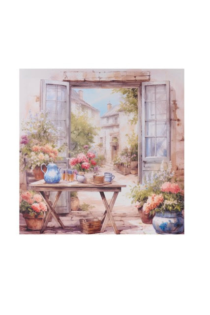 NUVOLE DI STOFFA Quadro Canvas Finestra