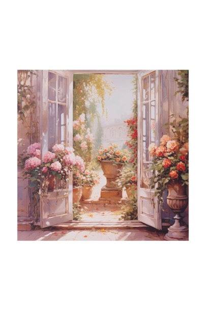 NUVOLE DI STOFFA Quadro Canvas Finestra