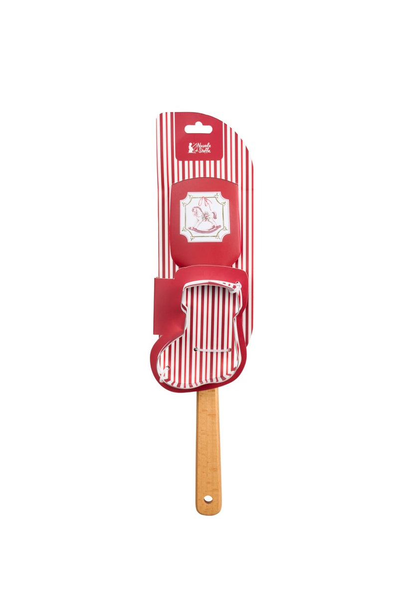 NUVOLE DI STOFFA Spatola in Legno con Stampino per Biscotti "MAGIC NOEL" — 6 Varianti Assortite
