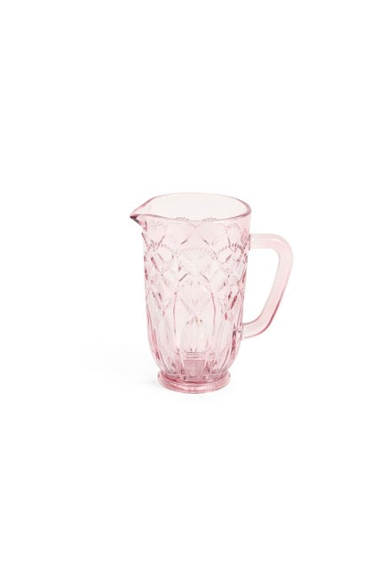 NUVOLE DI STOFFA Caraffa in Vetro Rosa