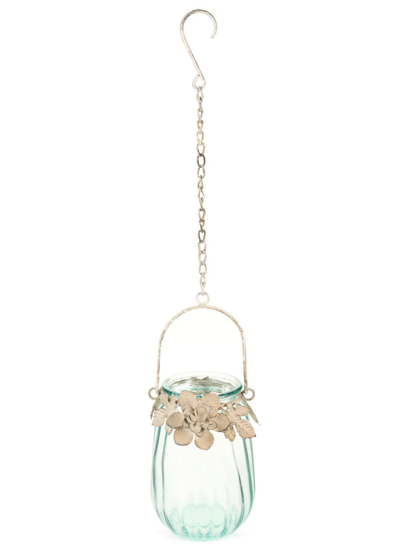 NUVOLE DI STOFFA Portacandela da Appendere in Vetro e Metallo