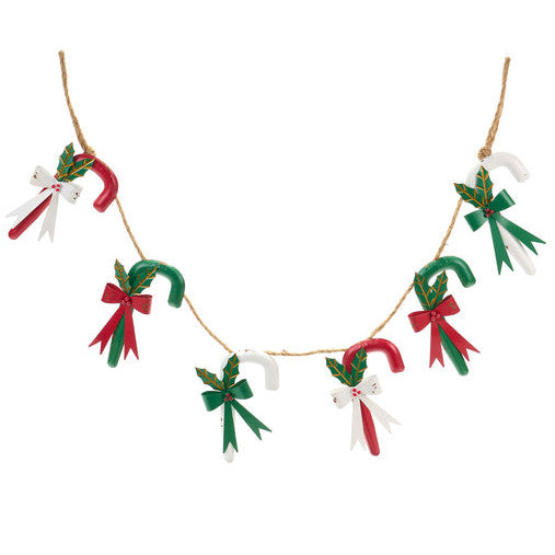 NUVOLE DI STOFFA Ghirlanda Natalizia con Caramelle "CANDY CANE"