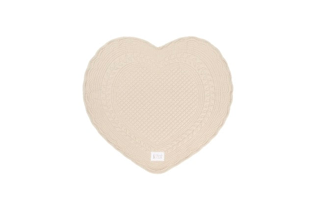 NUVOLE DI STOFFA Tovaglietta Americana Cuore Beige