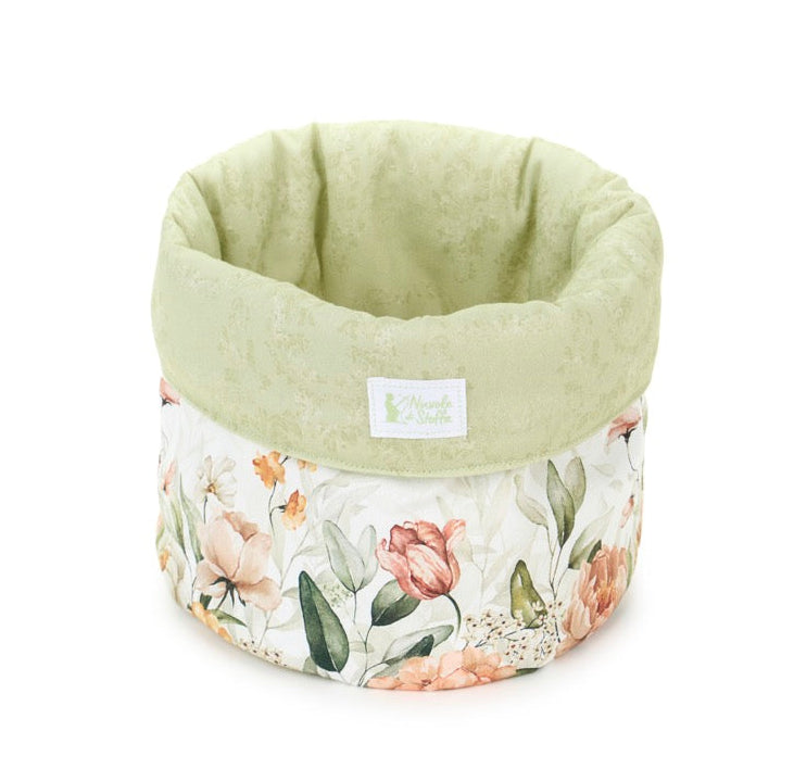 NUVOLE DI STOFFA Cestino Portapane  " FLOWER GARDEN "