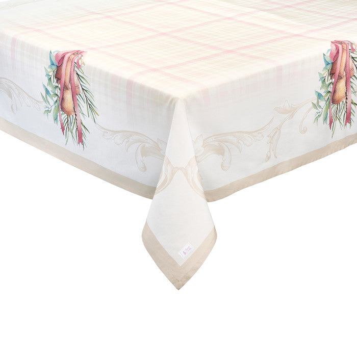 NUVOLE DI STOFFA Tovaglia in Cotone con Campane " DARLING " Rosa