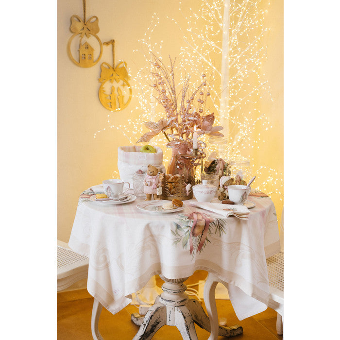 NUVOLE DI STOFFA Tovaglia in Cotone con Campane " DARLING " Rosa